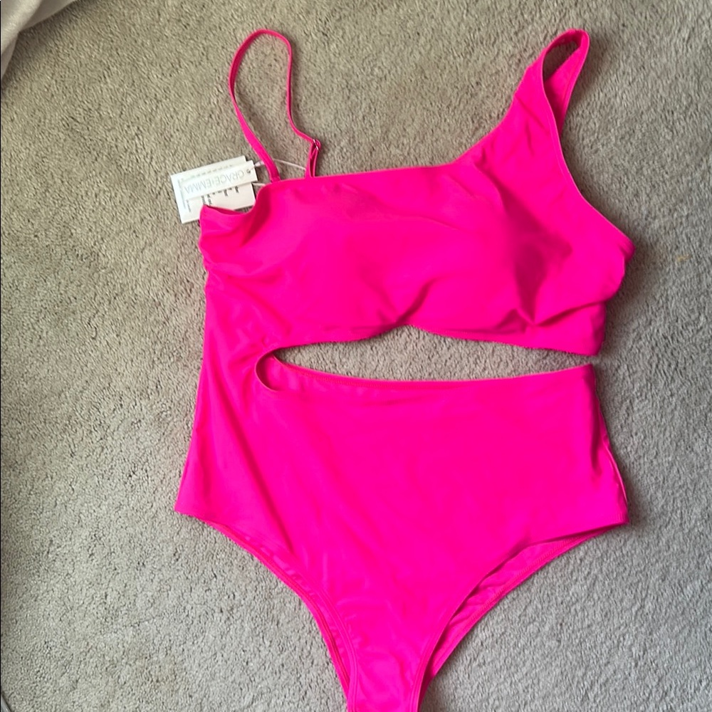 Women's Pink One-Piece Swimsuit
